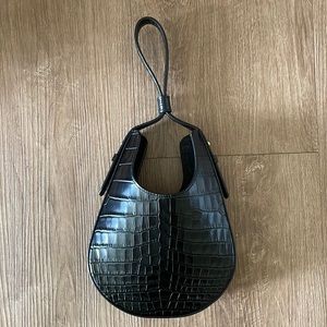 NWOT S. Joon Teardrop Croc-Effect Leather Bag